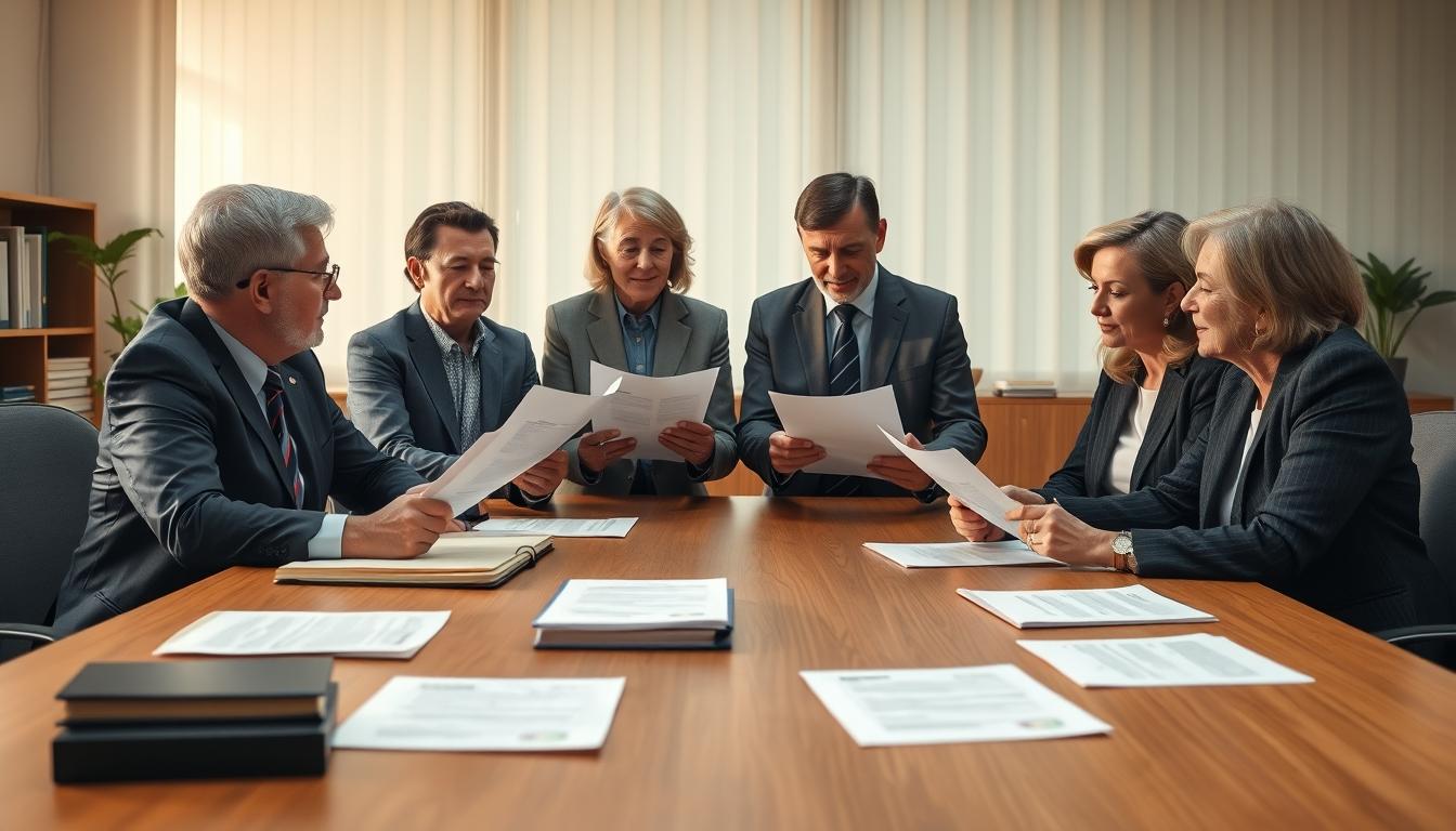 Family elder care planning discussion